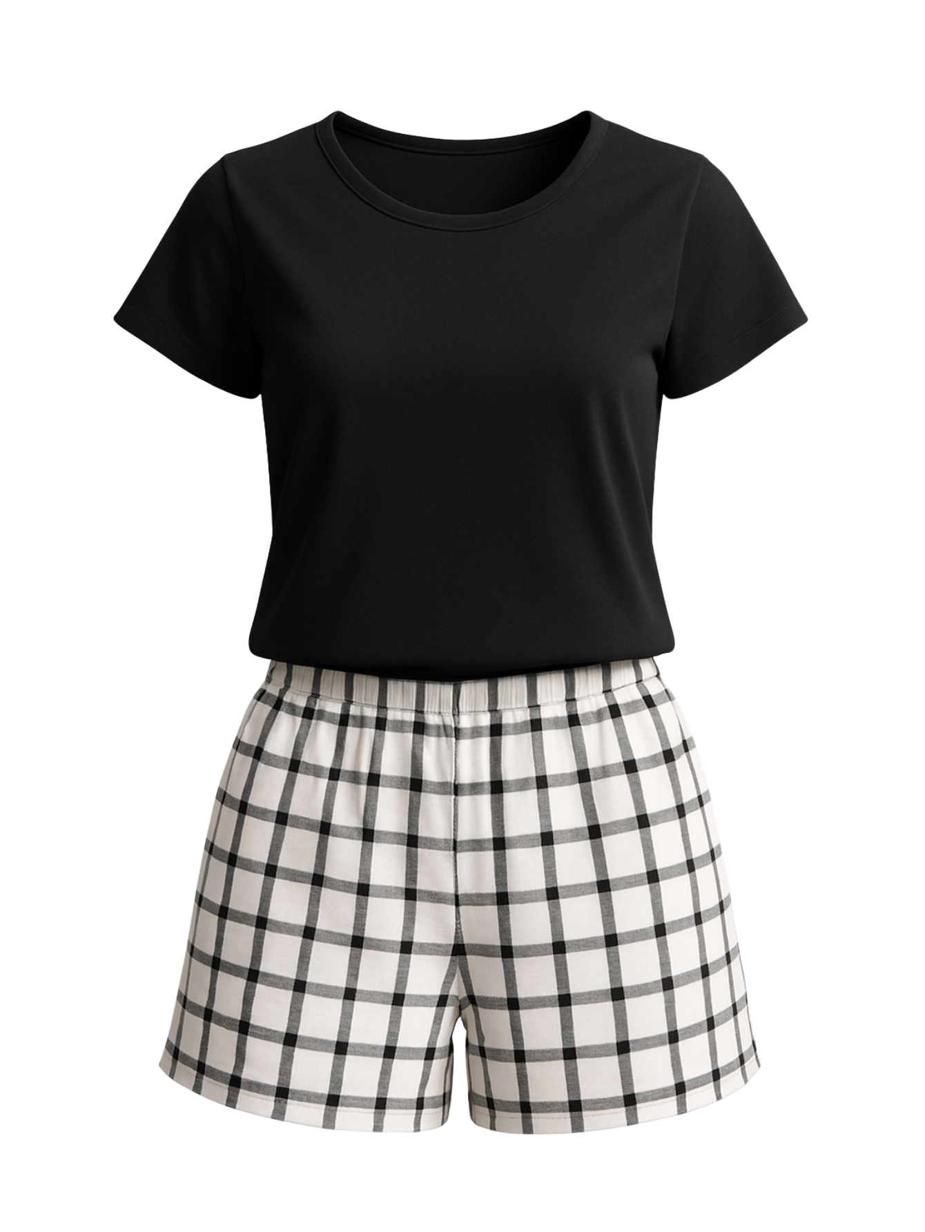 Pijama Curto Xadrez Feminino