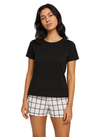 Pijama Curto Xadrez Feminino