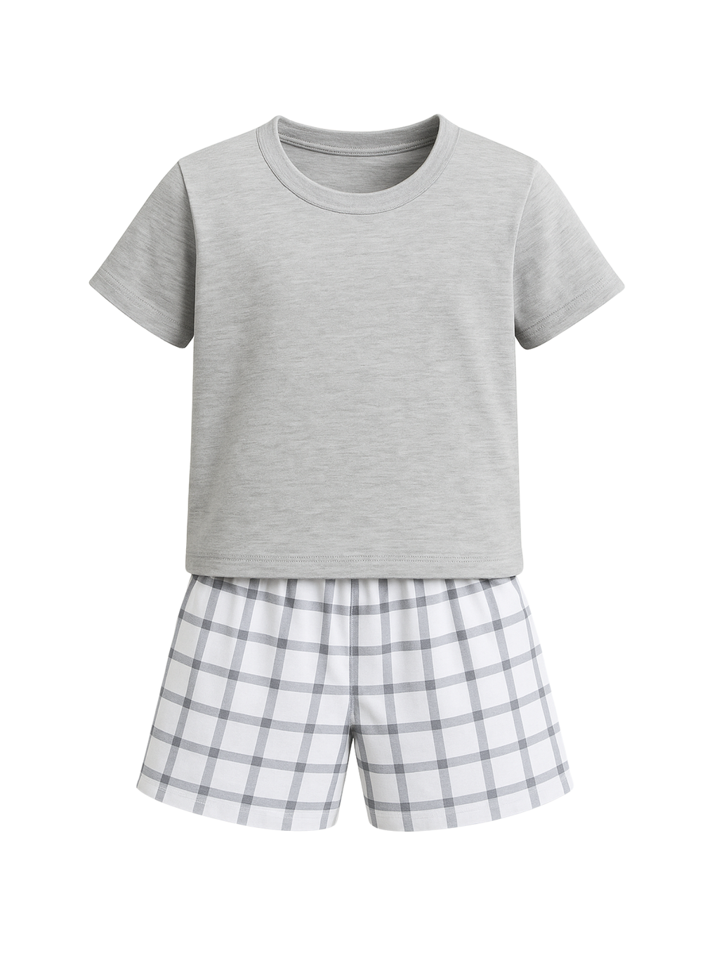 Pijama Curto Xadrez Infantil