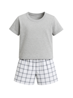Pijama Curto Xadrez Infantil