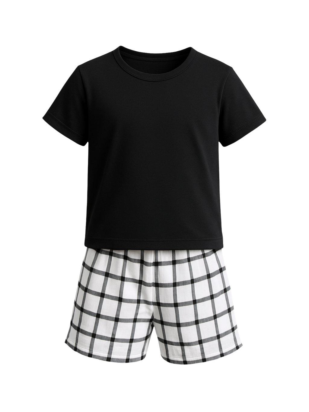 Pijama Curto Xadrez Infantil