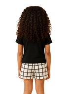 Pijama Curto Xadrez Infantil