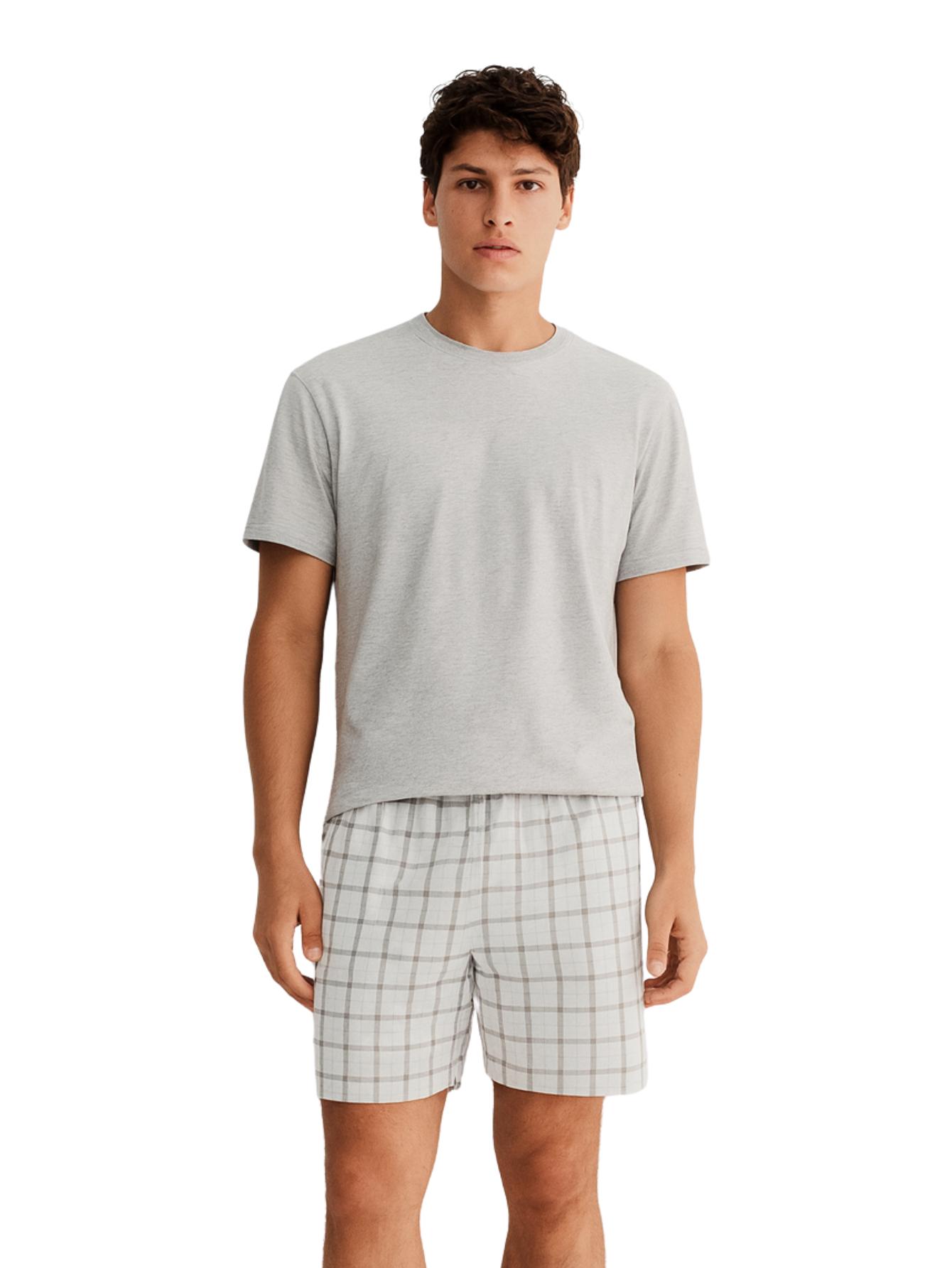 Pijama Curto Xadrez Masculino