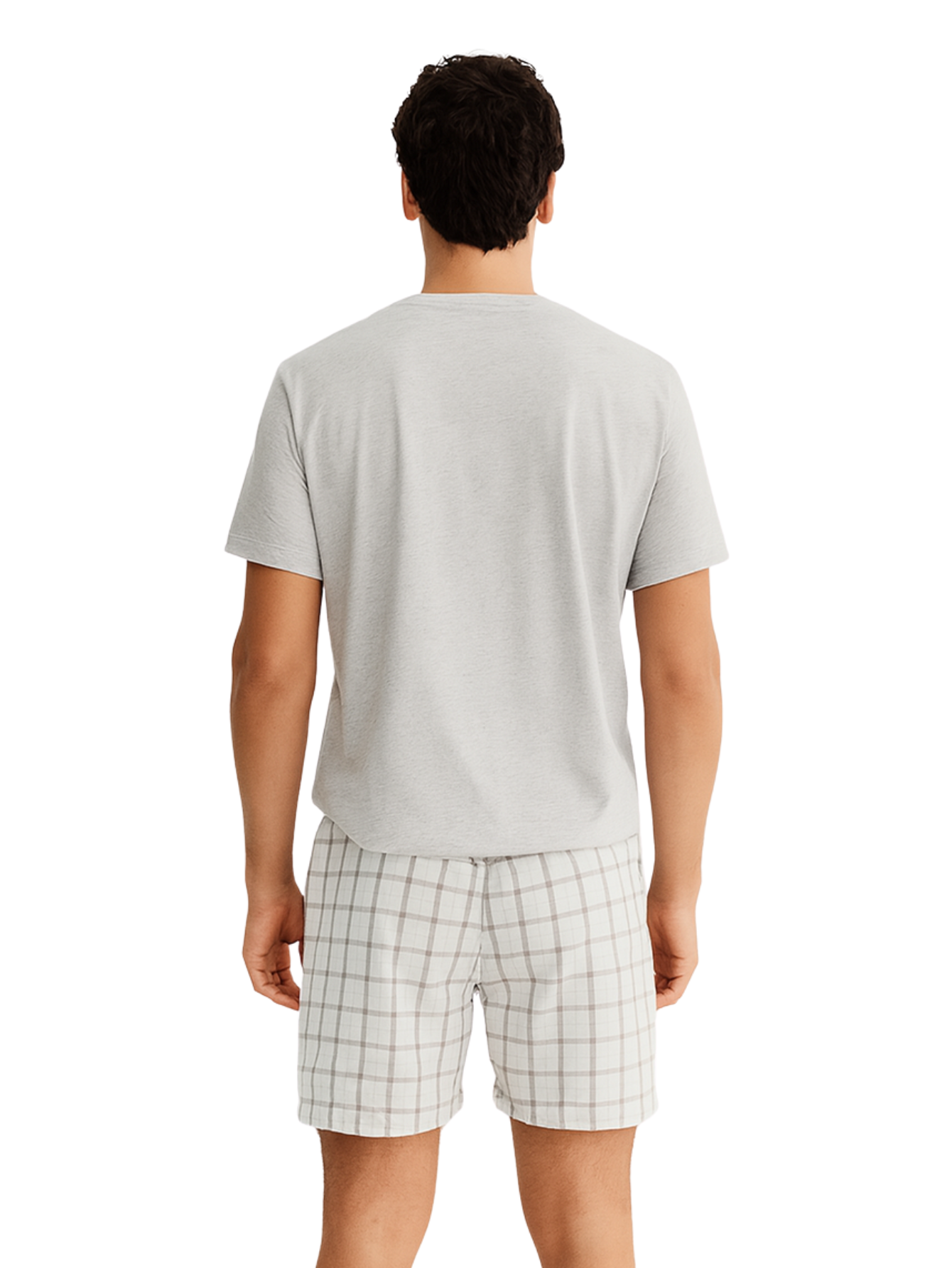 Pijama Curto Xadrez Masculino