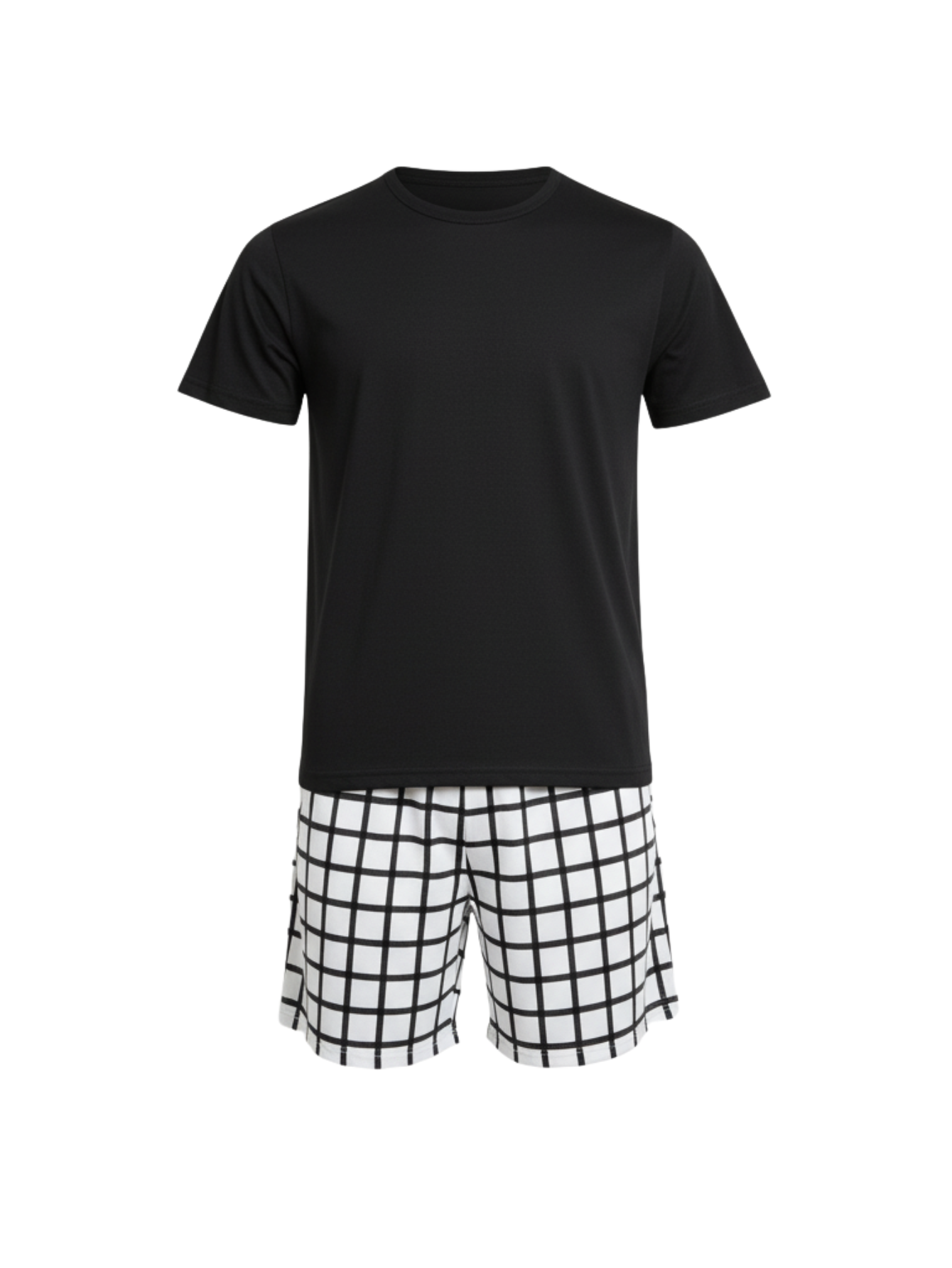 Pijama Curto Xadrez Masculino